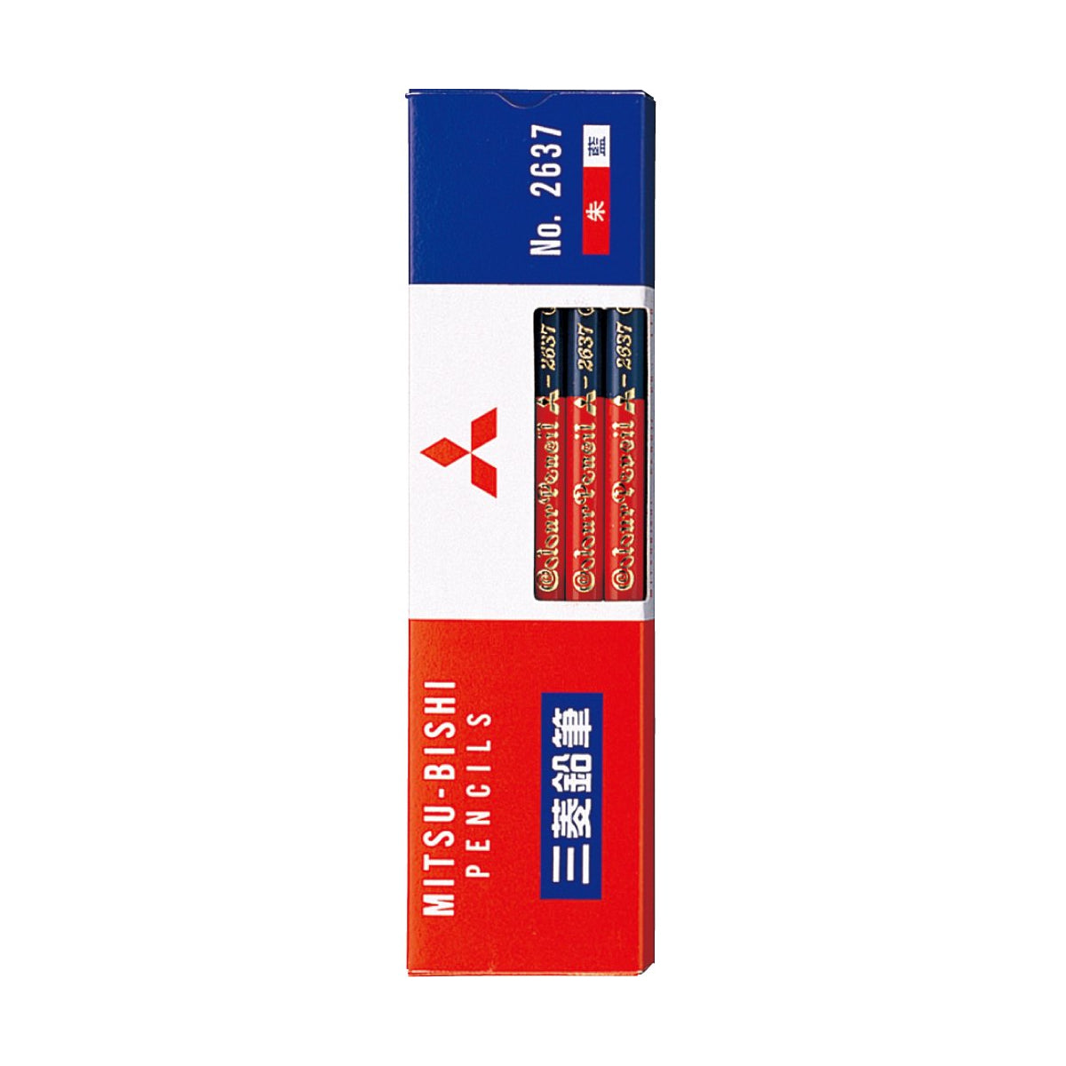 Uni No. 2637 Round Axis Mitsubishi Colored Pencils (Pack of 12)