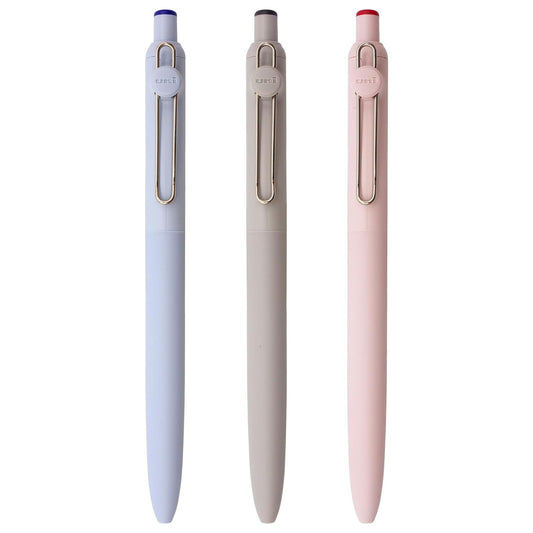 Uni ZENTO Basic 0.5mm Water-Based Black Blue Red Ballpoint Pen (Pack of 3)