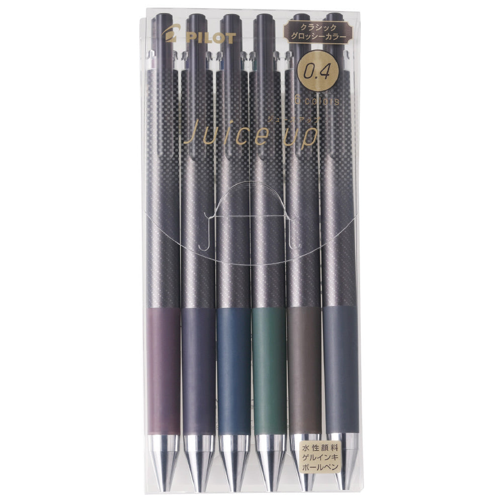Pilot Juice Up 04 Classic Glossy 0.4mm Gel Ink Ballpoint Pens (6-Colour Set)