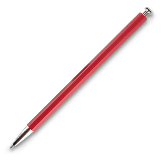 Kita-Boshi 2.0mm Wooden Madder Red Barrel Clutch Pencil, with Lead Sharpener, B