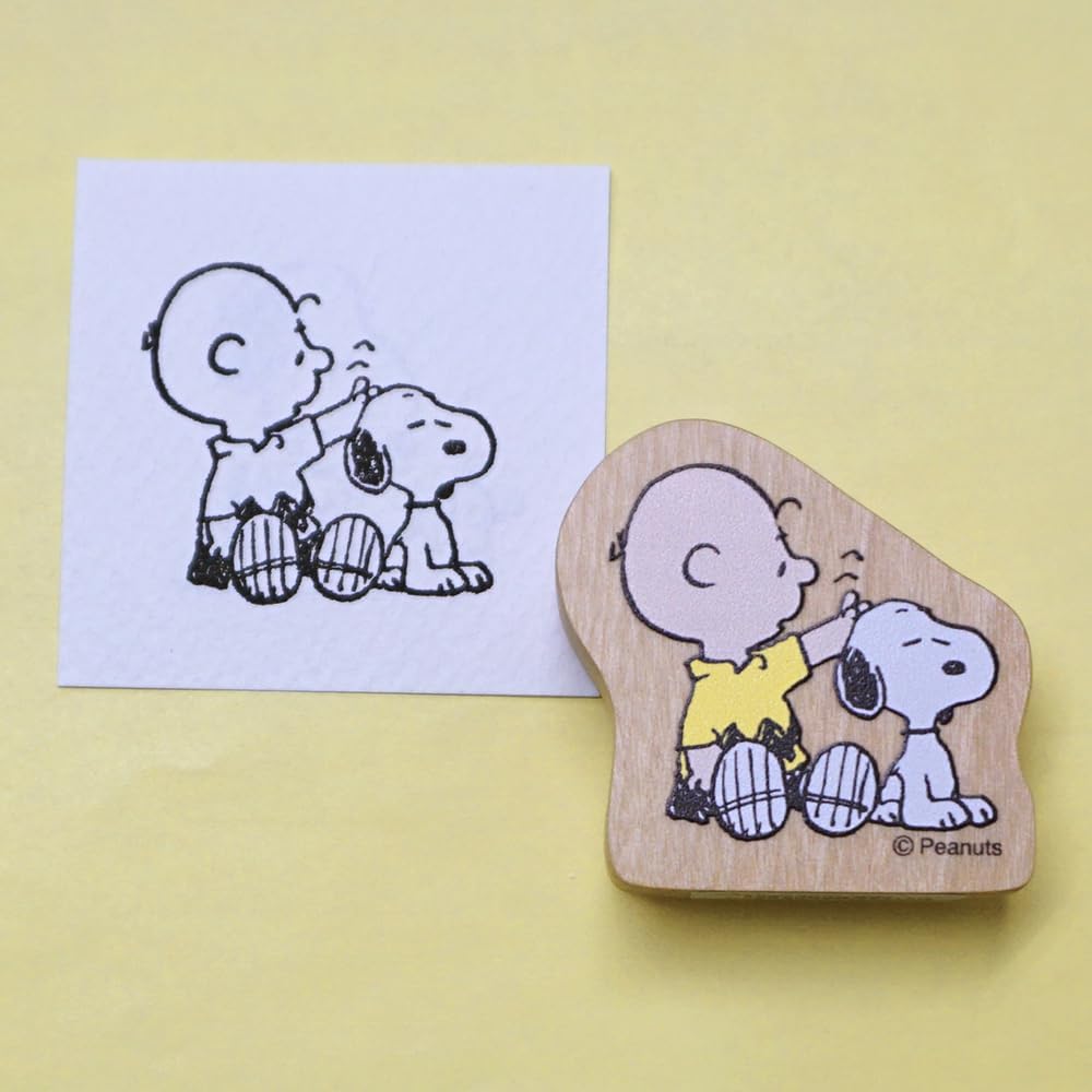 KODOMO NO KAO PEANUTS Snoopy Wood Piece Stamp