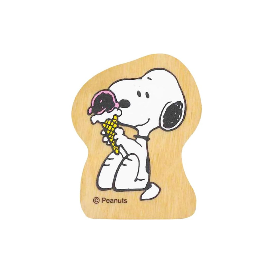 KODOMO NO KAO PEANUTS Snoopy Wood Piece Stamp