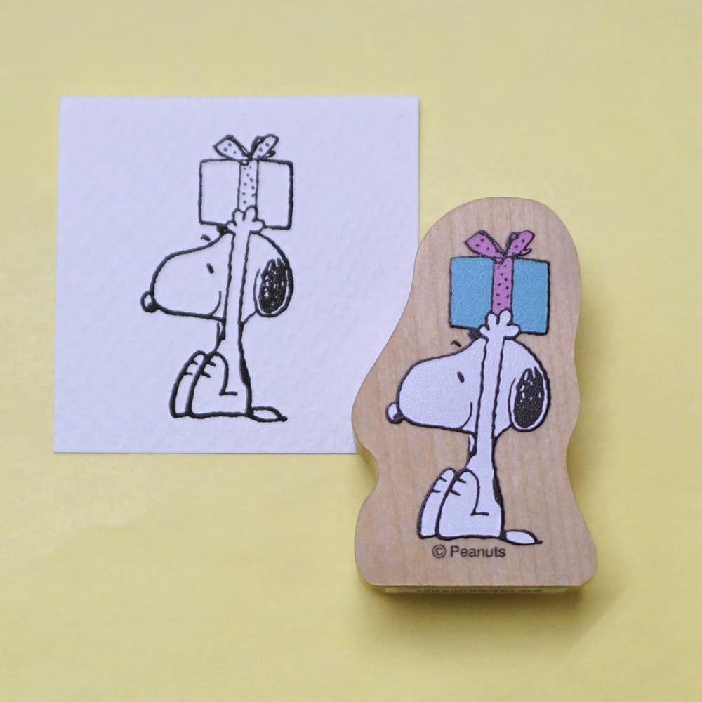KODOMO NO KAO PEANUTS Snoopy Wood Piece Stamp