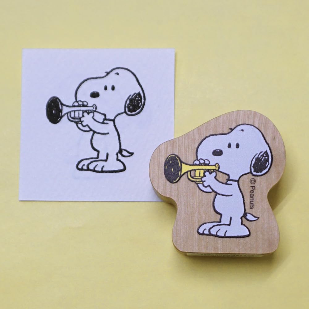 KODOMO NO KAO PEANUTS Snoopy Wood Piece Stamp