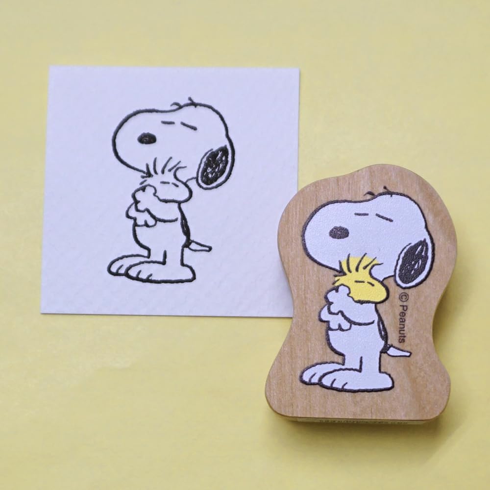 KODOMO NO KAO PEANUTS Snoopy Wood Piece Stamp
