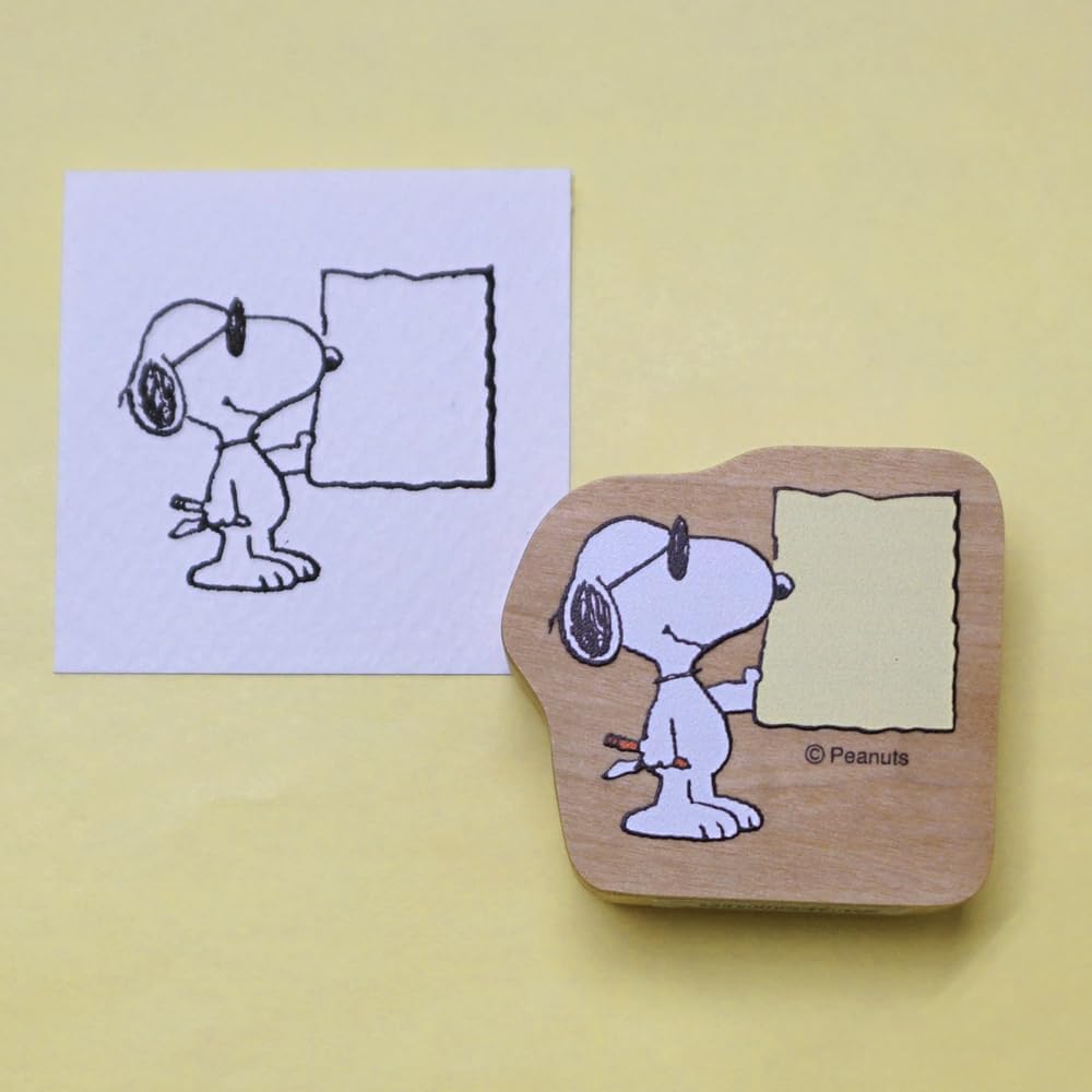 KODOMO NO KAO PEANUTS Snoopy Wood Piece Stamp