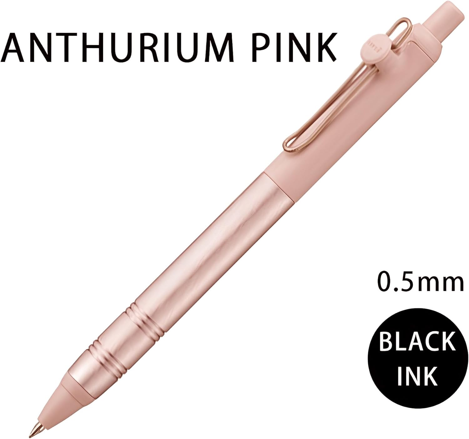 Uni ZENTO Flow 0.5mm Water-Based Black Ink Ballpoint Pen