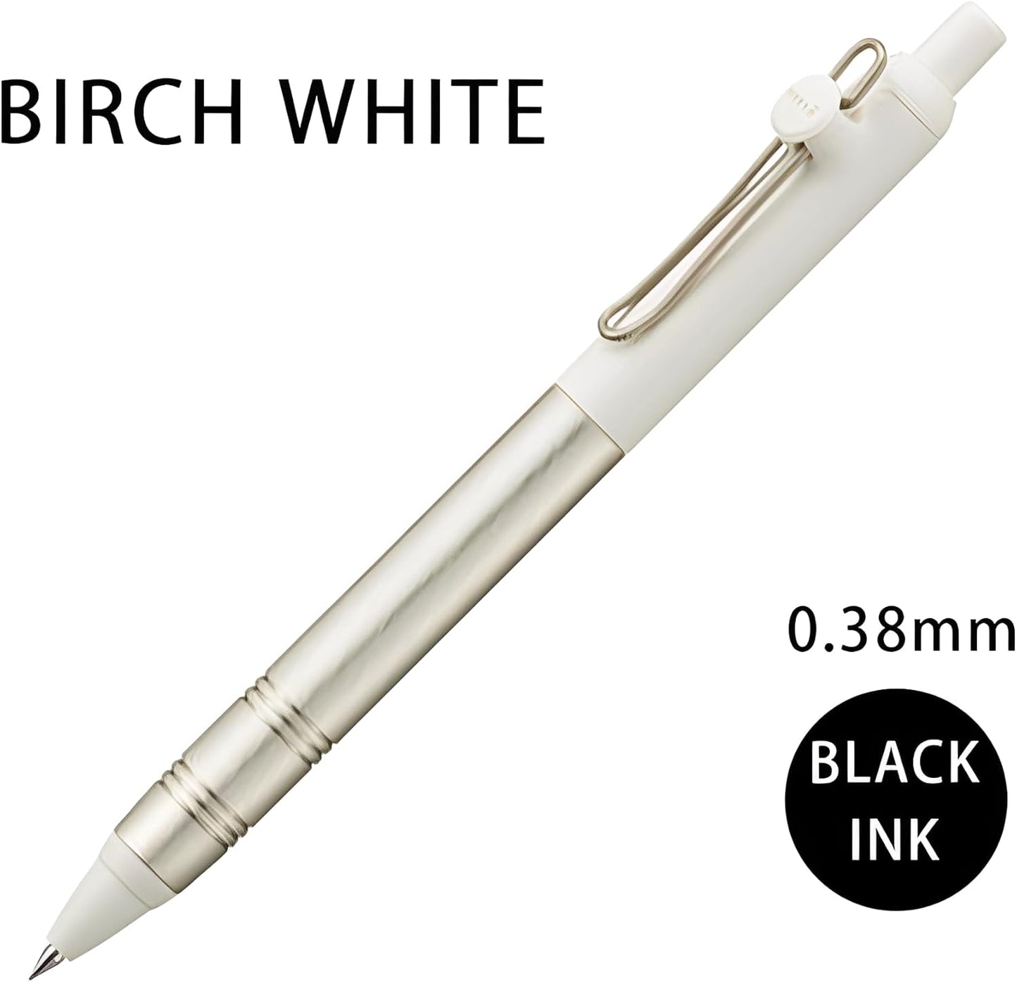 Uni ZENTO Flow 0.38mm Water-Based Black Ink Ballpoint Pen