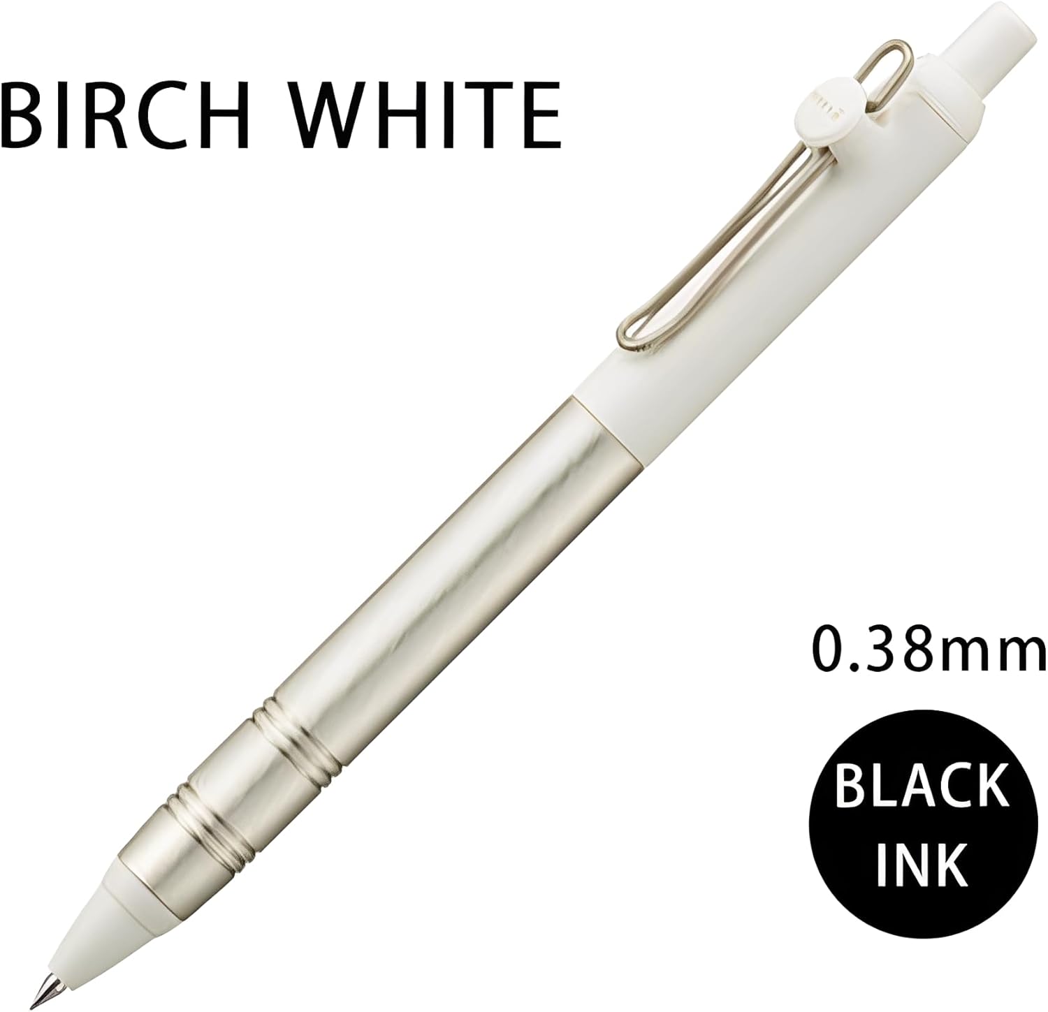 Uni ZENTO Flow 0.38mm Water-Based Black Ink Ballpoint Pen