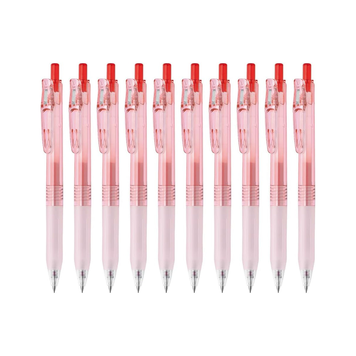 Zebra BIOTUBE X SARASA Clip 0.5mm Red Ink Ballpoint Pens (Pack of 10)