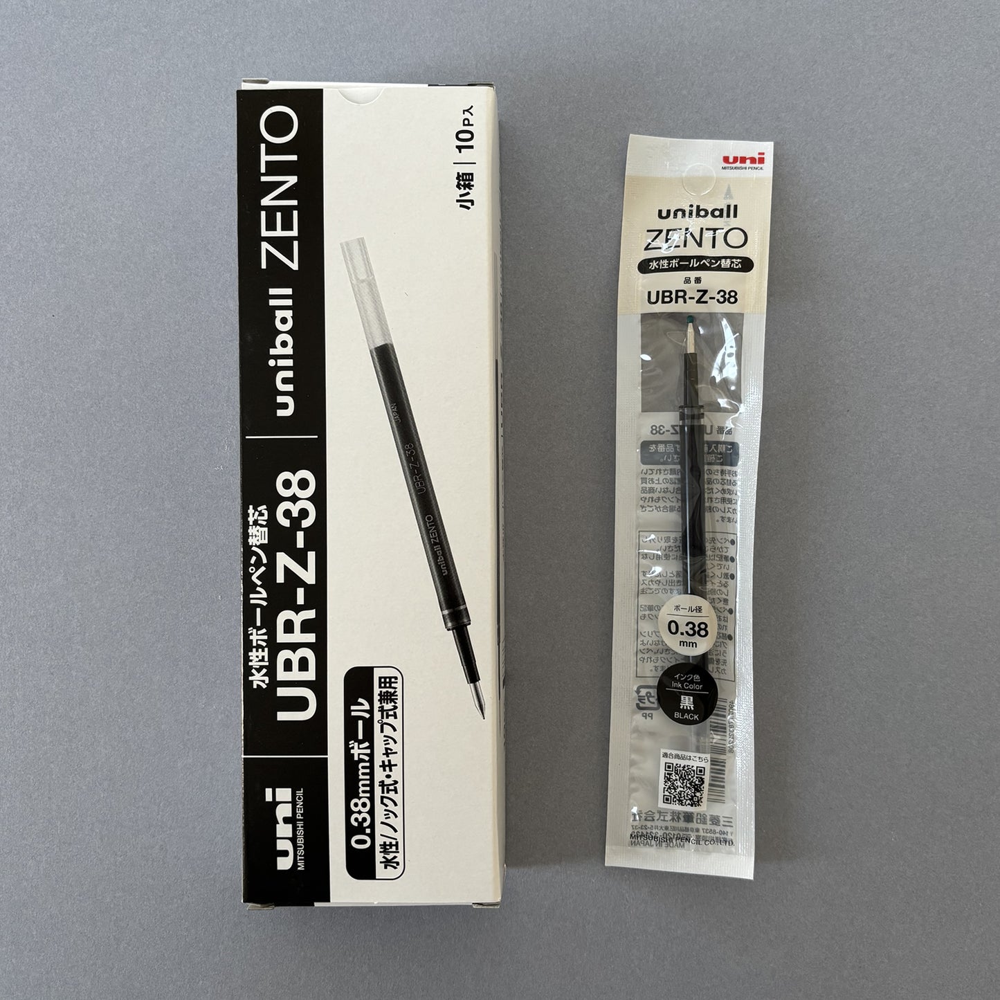 Uni ZENTO 0.38mm Ballpoint Pen Refills (Pack of 10)