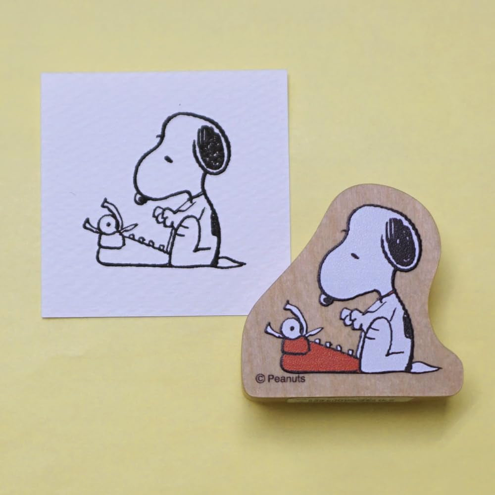 KODOMO NO KAO PEANUTS Snoopy Wood Piece Stamp