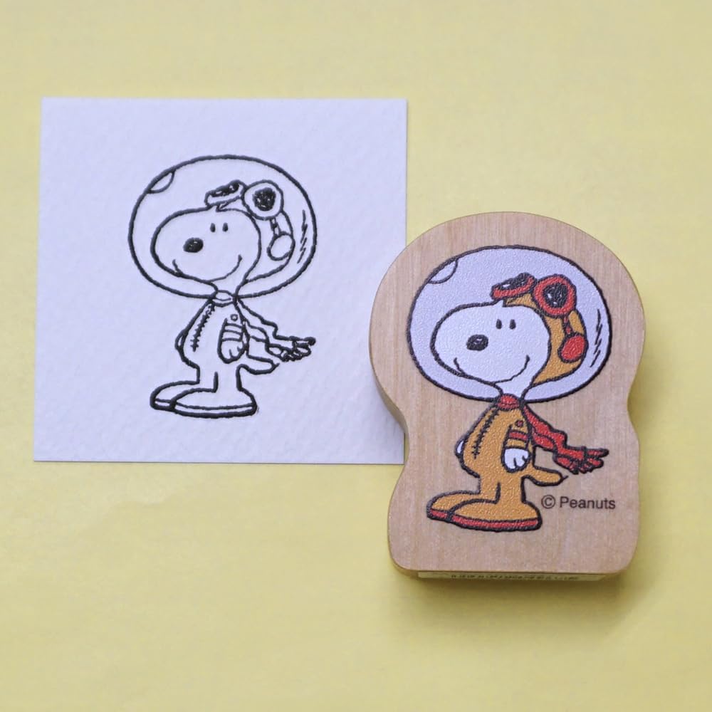 KODOMO NO KAO PEANUTS Snoopy Wood Piece Stamp