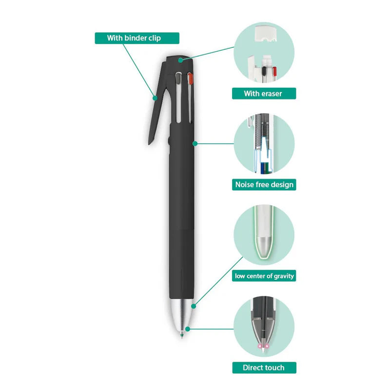Zebra bLen 4+S 0.5mm Retractable Multifunctional Pens (Pack of 3)