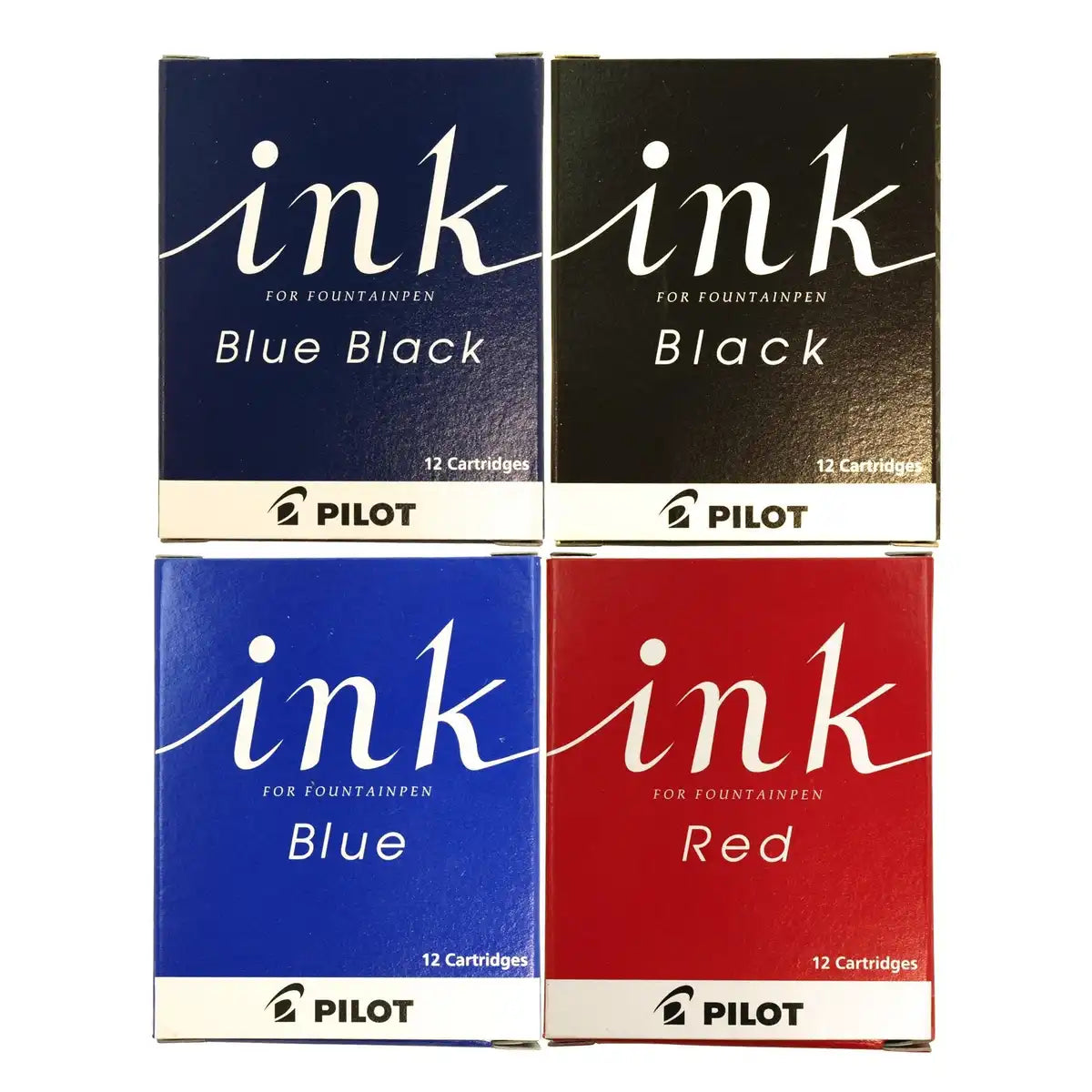 Pilot Fountain Pen Water-based Ink Cartridges (4-Colour Set)