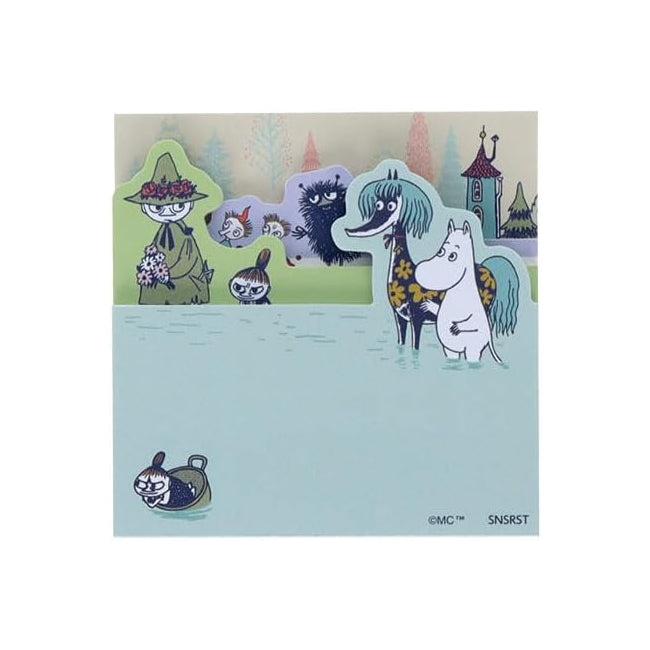 Sun-Star Bandai Namco Moomin Daily Life Die-Cut Sticky Track Memo (60 Sheets)