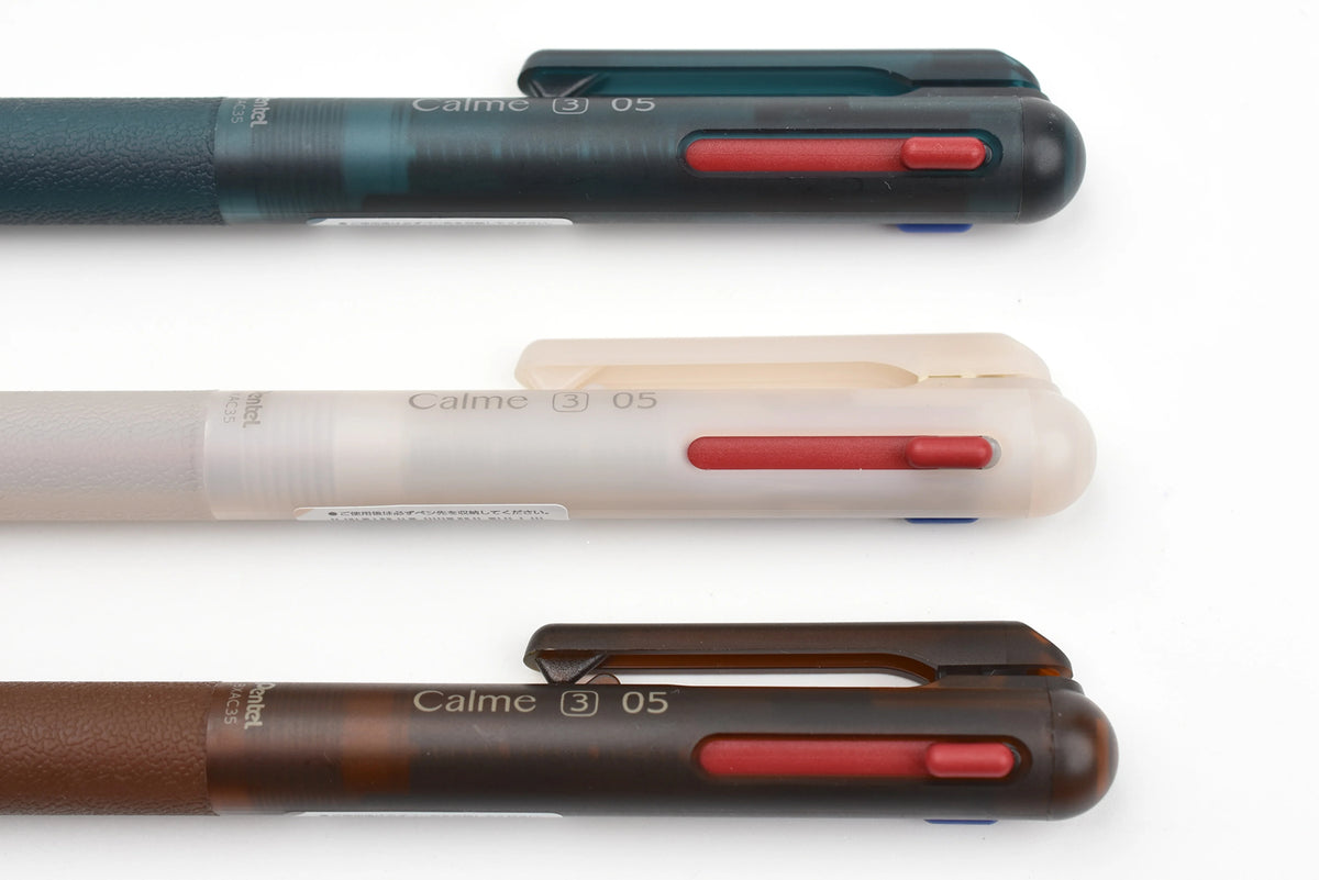 Pentel Relaxed Frost Series Calme 2S 0.5mm Multifunctional Pens (Pack of 3)