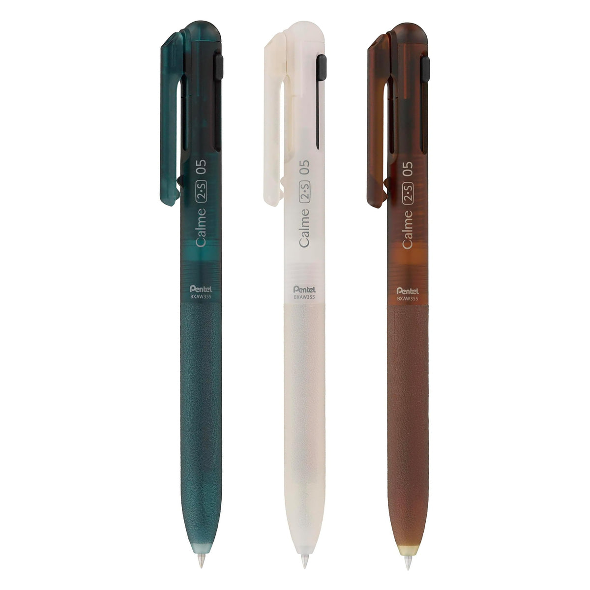 Pentel Relaxed Frost Series Calme 2S 0.5mm Multifunctional Pens (Pack of 3)
