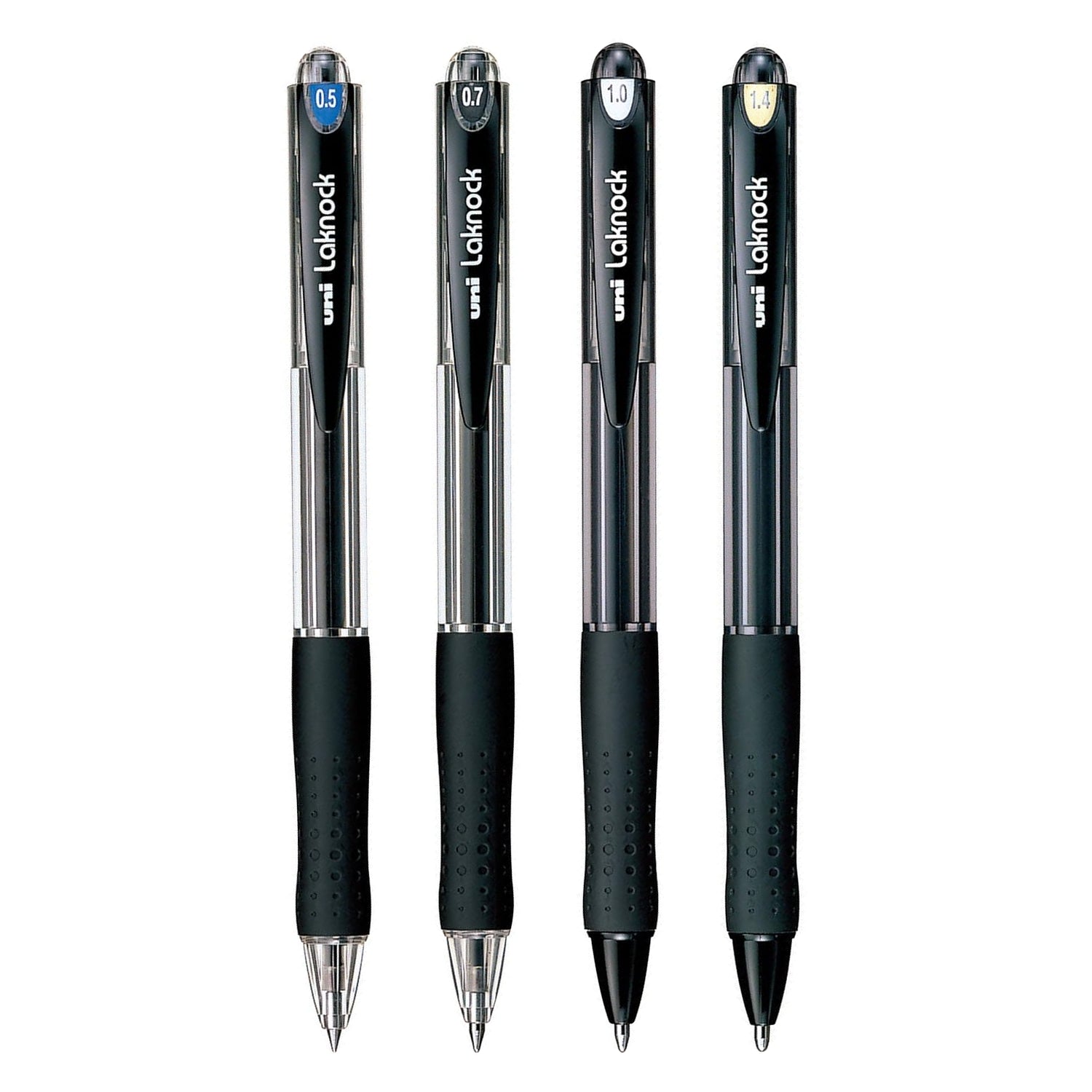 Uni Very Laknock Oil-based 0.5 0.7 1.0 1.4mm Ballpoint Pens (Pack of 4)