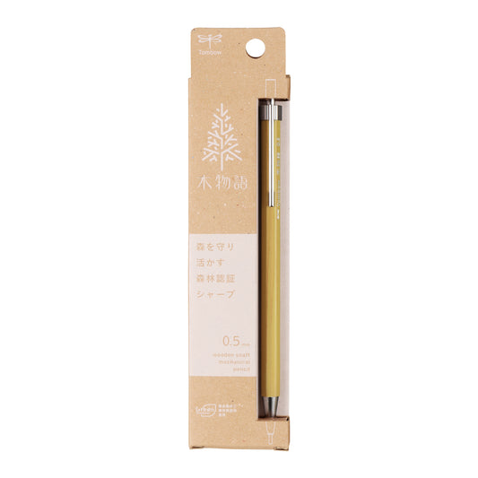 Tombow KIMONOGATARI 0.5mm Wood-Grained Hexagonal Barrel Mechanical Pencil