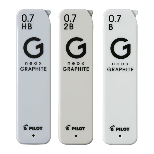 Pilot neox GRAPHITE 0.7mm High-Purity Refill Leads, 40pcs per tube (3 tubes)