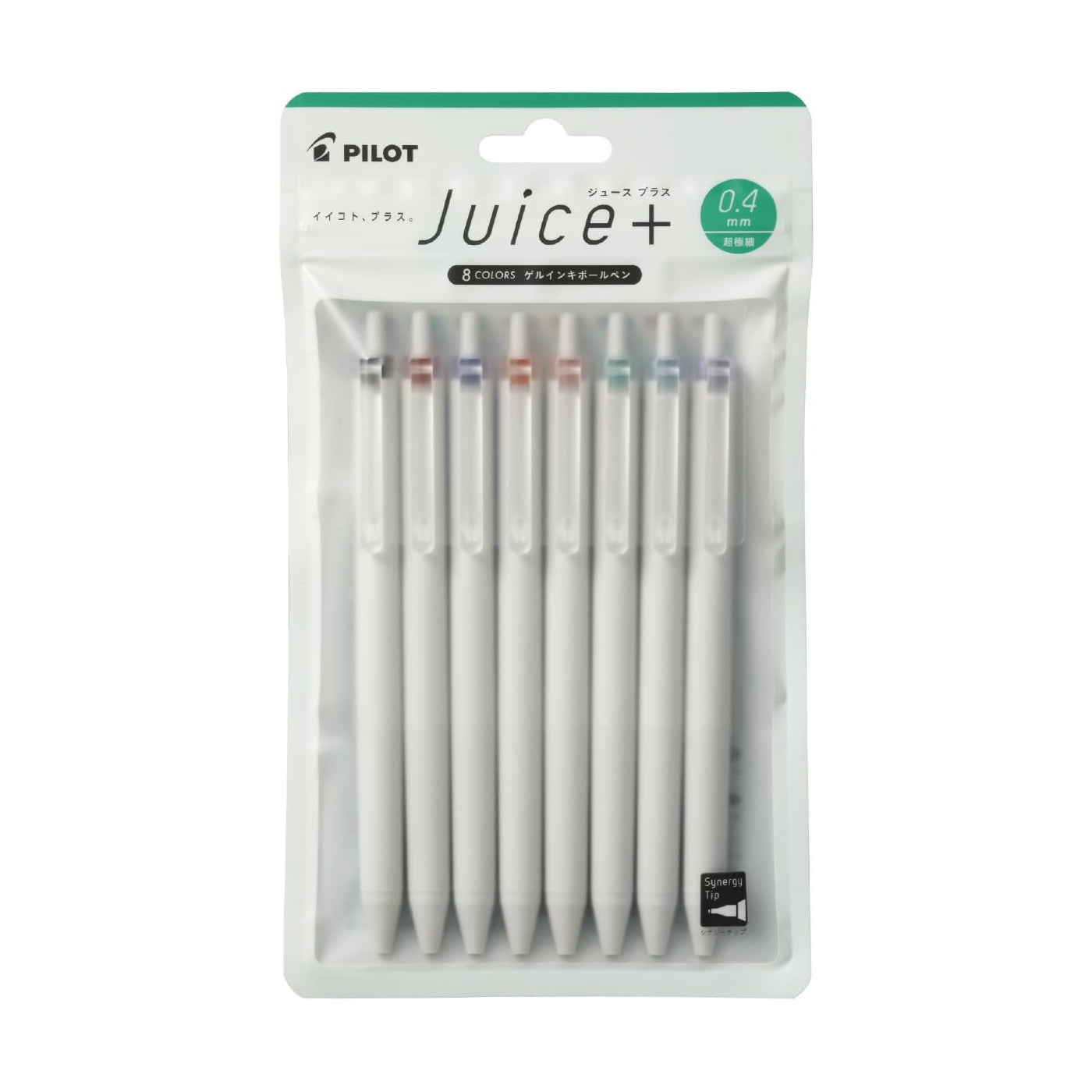 Pilot Juice + 0.4mm Retractable Synergy Tip Gel Ink Pens 8-Colour Set
