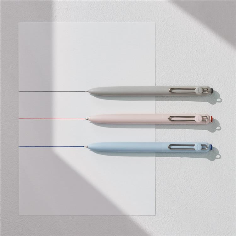 Uni ZENTO Basic 0.7mm Water-Based Black Blue Red Ballpoint Pen (Pack of 3)