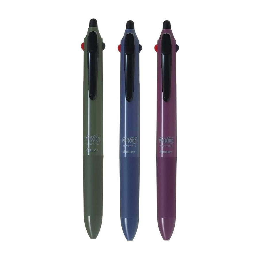 Pilot FRIXION Ball Switch 0.5mm 3C Erasable & 0.7mm Black Multi Pen (3pcs)