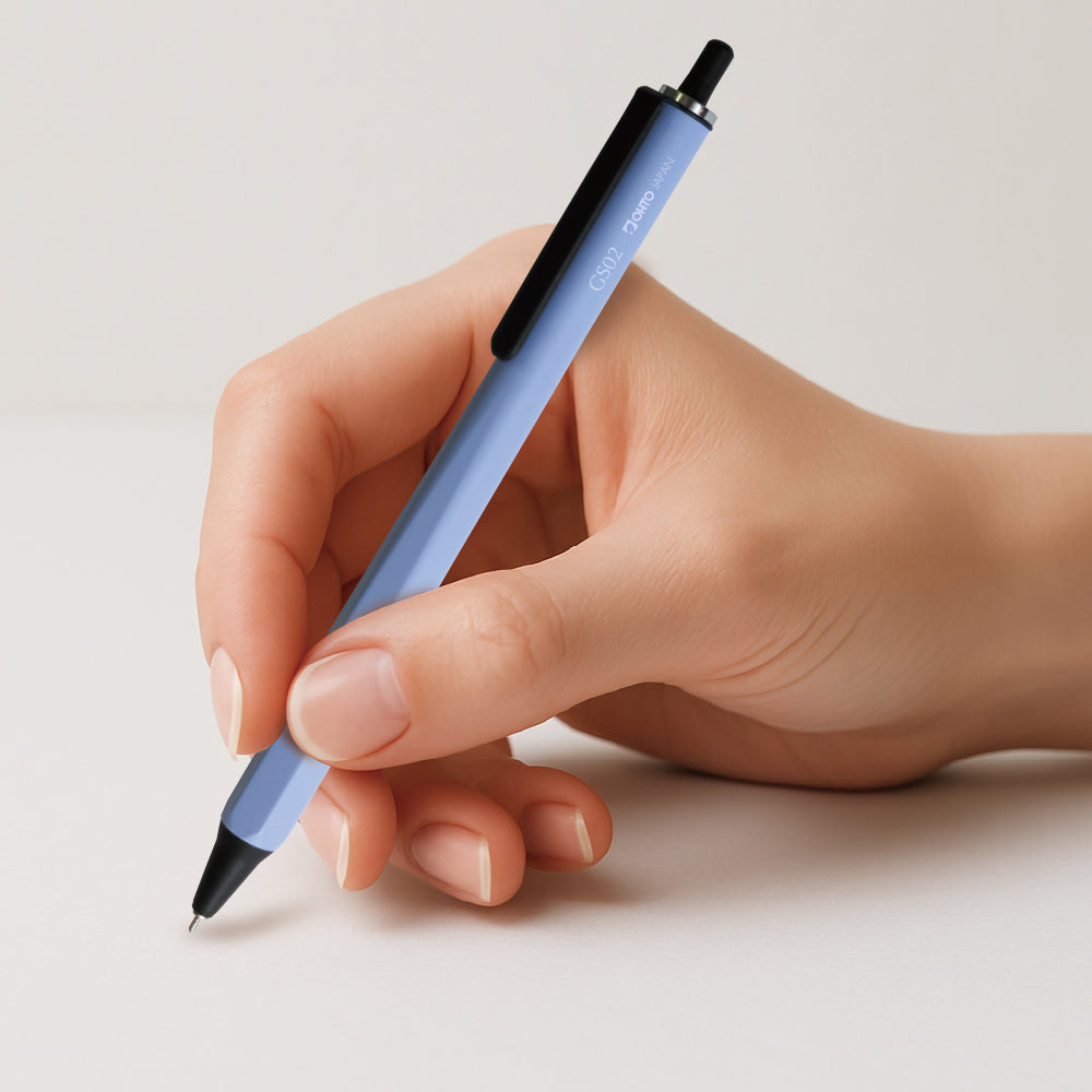 OHTO GS02 Quick Drying 0.5mm Hexagonal Grip Black Ink Roller Gel Pen