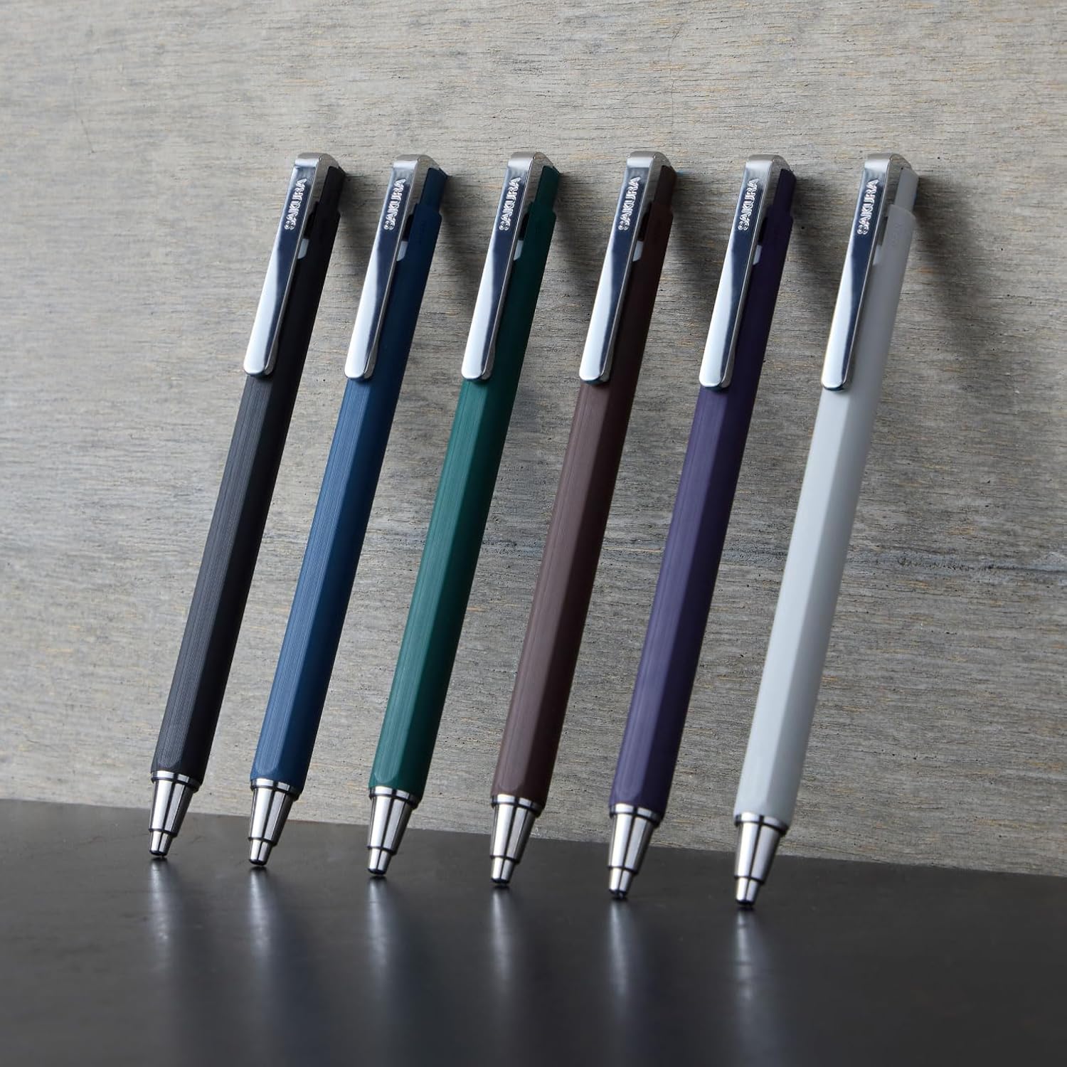 Sakura Ballsign iD 0.4mm Hexagonal Barrel Ballpoint Pens (Pack of 6)
