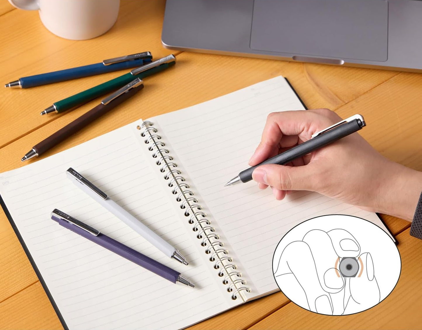 Sakura Ballsign iD 0.4mm Hexagonal Barrel Ballpoint Pens (Pack of 6)