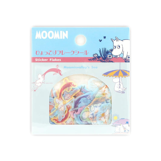 World Craft Moomin Characters Moominvalley`s Sea Flake Stickers,15 Designs, 45pcs