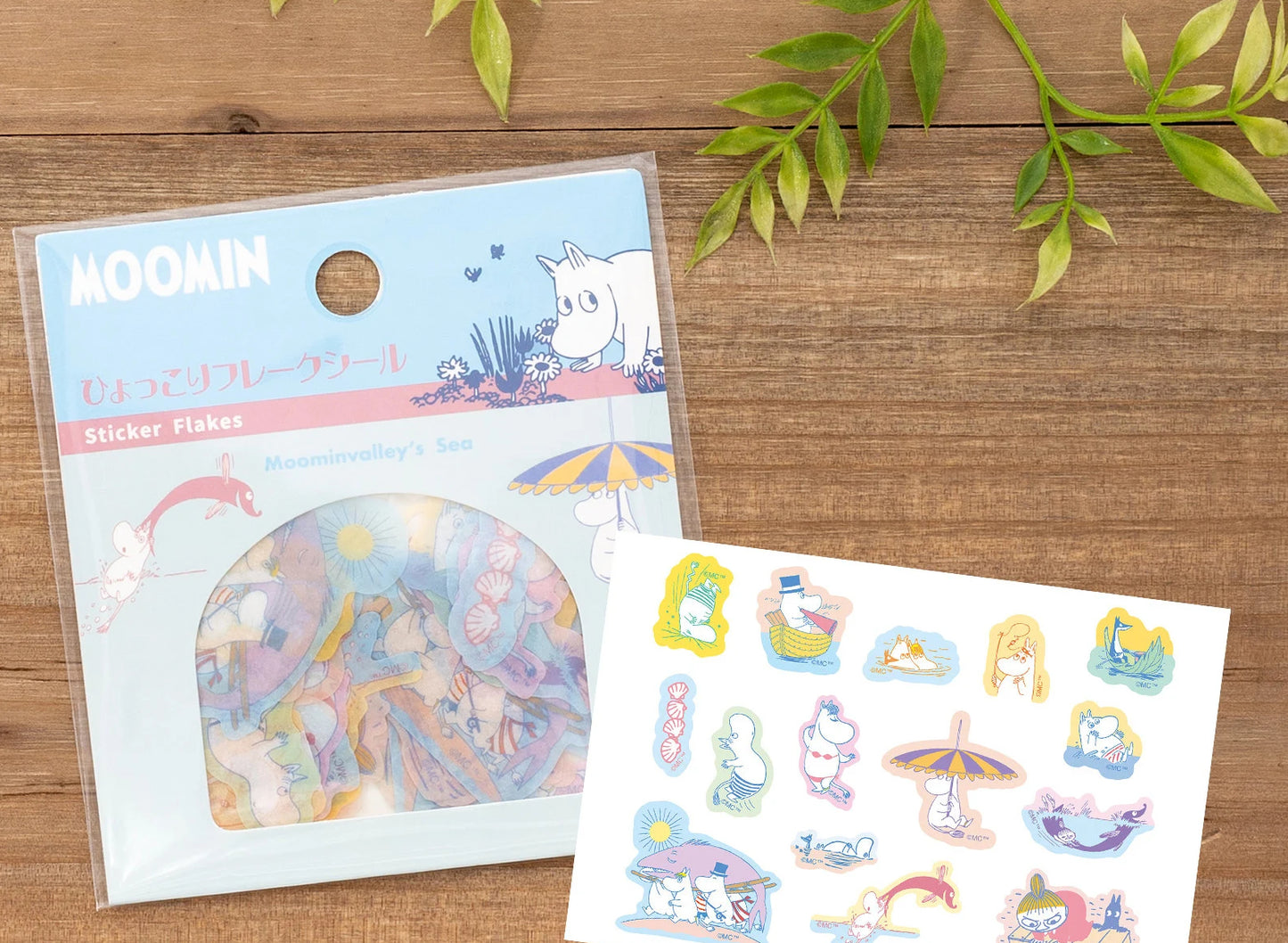 World Craft Moomin Characters Moominvalley`s Sea Flake Stickers,15 Designs, 45pcs