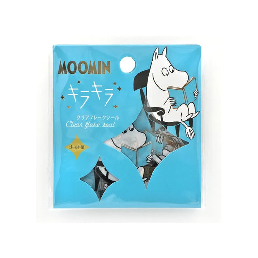 World Craft Moomin Characters Sparkling Clear Flake Stickers,10 Designs, 30pcs