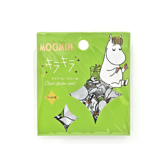 World Craft Moomin Characters Sparkling Clear Flake Stickers,10 Designs, 30pcs