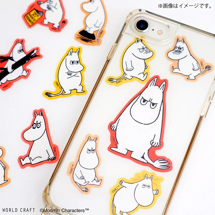 World Craft Moomin Face Series Die-cut Flake Stickers,12 Designs, 36pcs