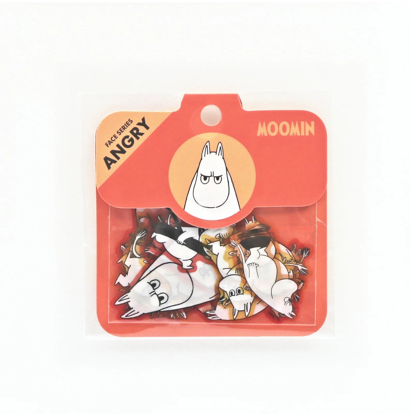 World Craft Moomin Face Series Die-cut Flake Stickers,12 Designs, 36pcs