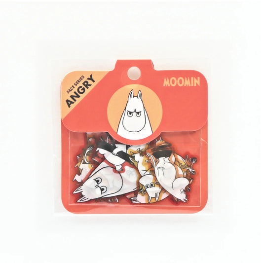 World Craft Moomin Face Series Die-cut Flake Stickers,12 Designs, 36pcs