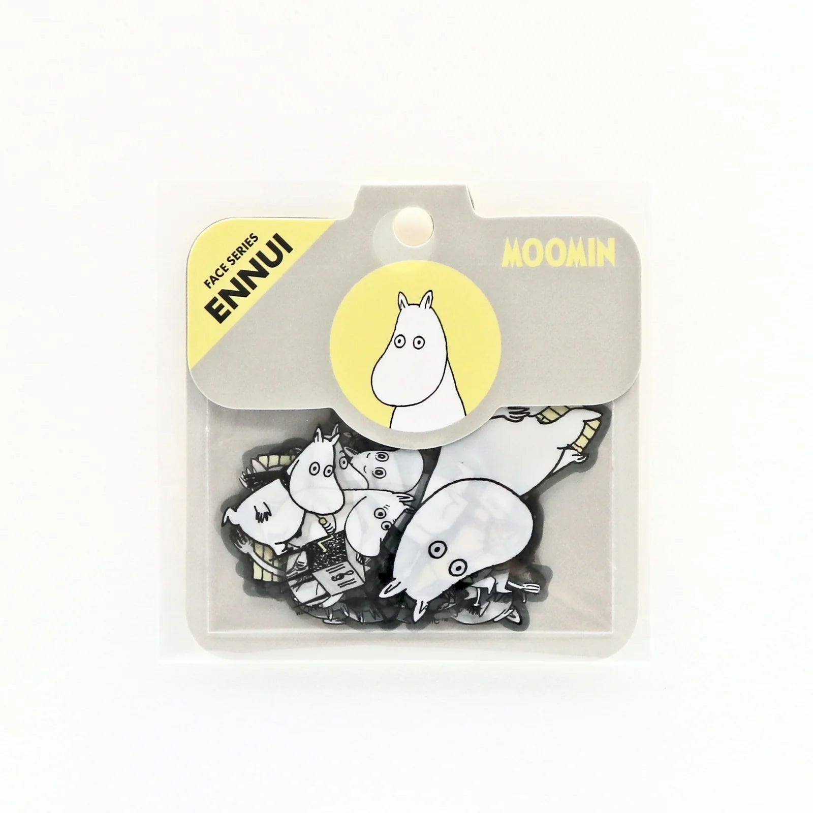 World Craft Moomin Face Series Die-cut Flake Stickers,12 Designs, 36pcs