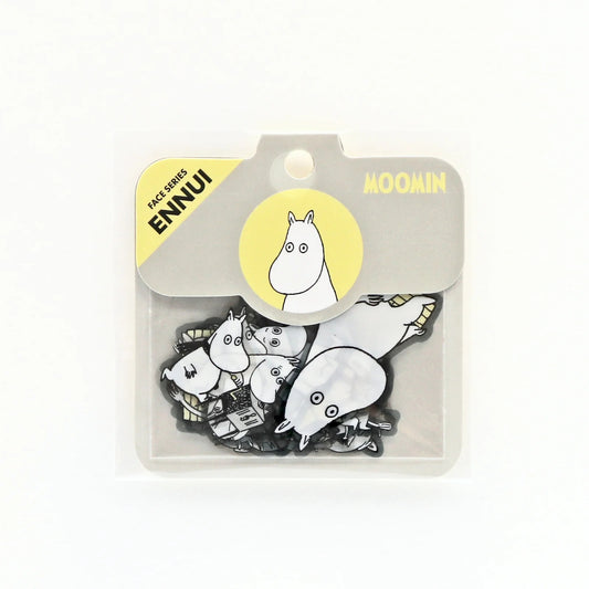 World Craft Moomin Face Series Die-cut Flake Stickers,12 Designs, 36pcs