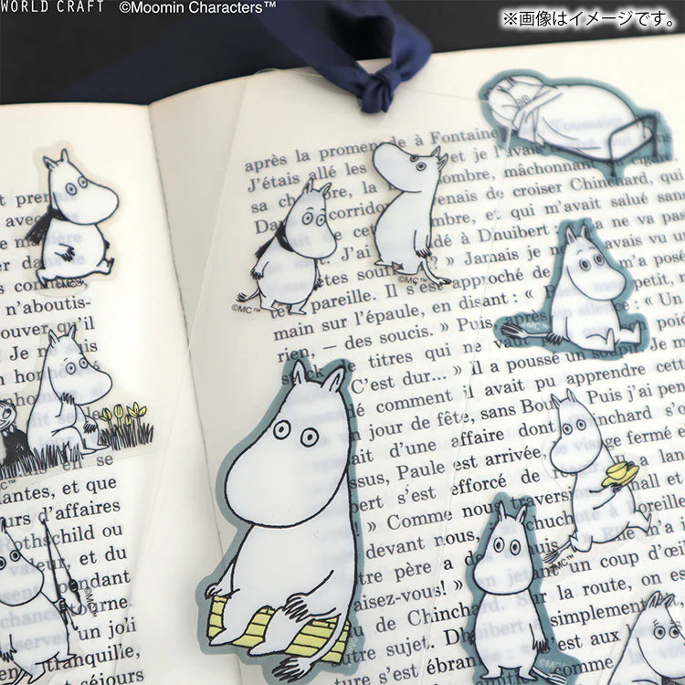 World Craft Moomin Face Series Die-cut Flake Stickers,12 Designs, 36pcs