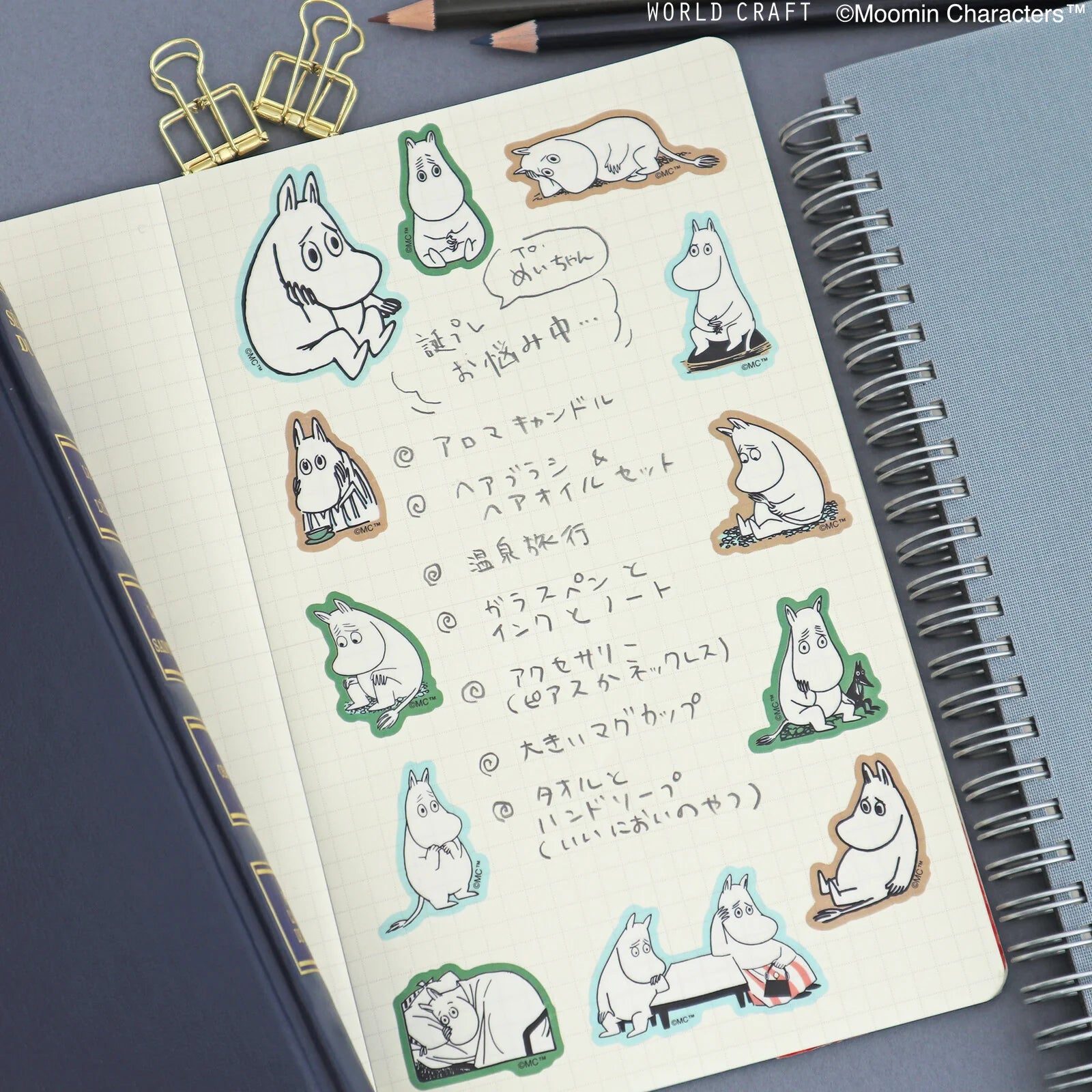 World Craft Moomin Face Series Die-cut Flake Stickers,12 Designs, 36pcs