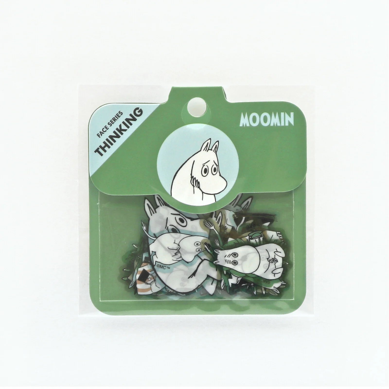 World Craft Moomin Face Series Die-cut Flake Stickers,12 Designs, 36pcs