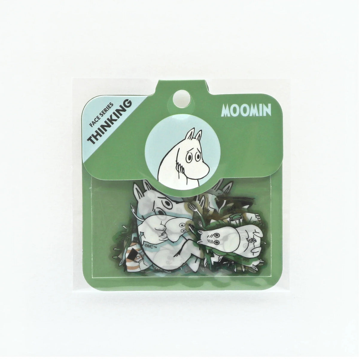 World Craft Moomin Face Series Die-cut Flake Stickers,12 Designs, 36pcs