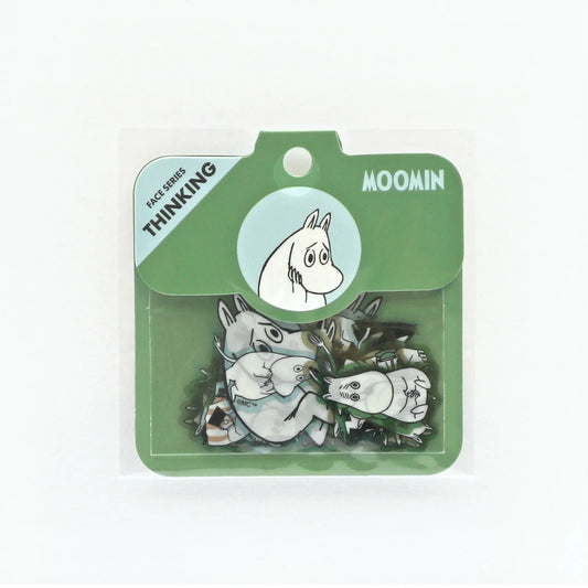 World Craft Moomin Face Series Die-cut Flake Stickers,12 Designs, 36pcs