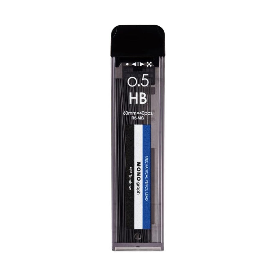 Tombow MONO graph MG 0.5mm HB B 2B Refill Leads, 40 leads per tube (3 tubes)