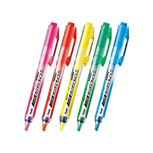 Pentel Handy-line S Retractable & Refillable Highlighters (5 Colours)