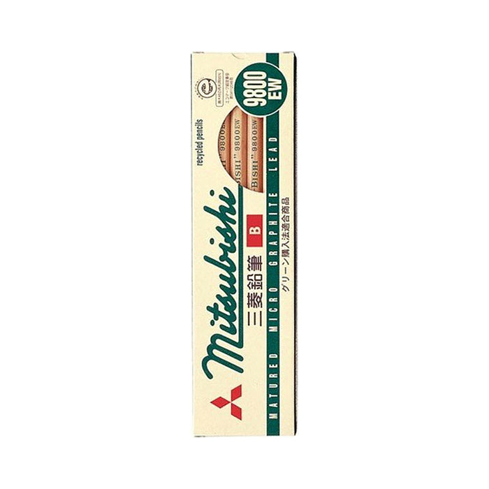 Uni 9800EW Hexagon Axis Mitsubishi Recycled Pencils (Pack of 12)