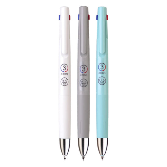 Zebra bLen 3C 0.5mm 3 Colors Emulsion Ink Ballpoint Pens (Pack of 3)