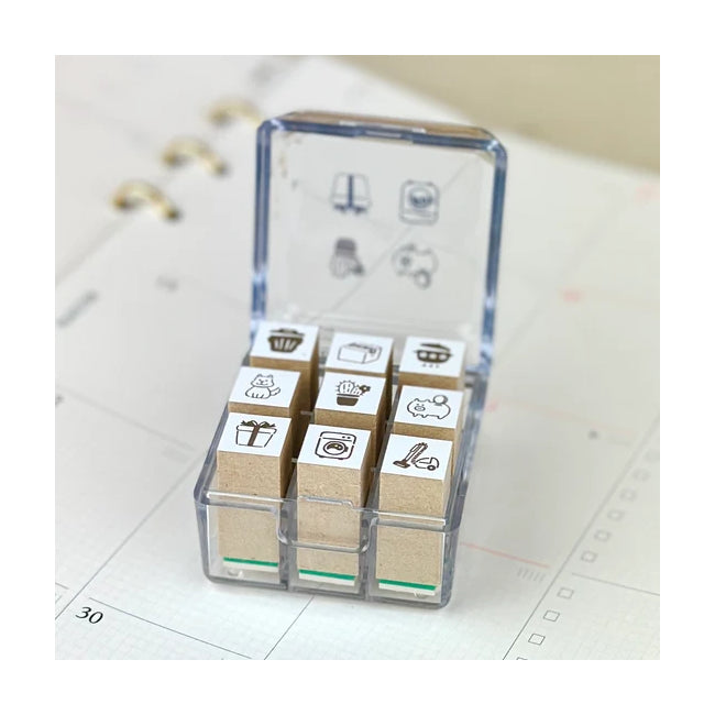 Beverly Planner Companion Mini Wood Stamp Set